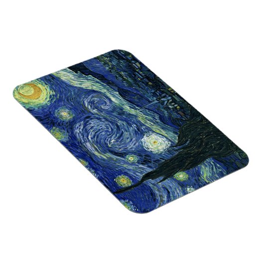 スターリーナイトビンセントゴッホファインアート絵画ズ マグネット (右側)