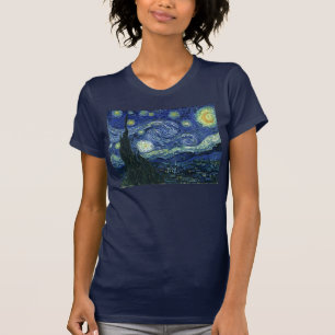 スターリーナイトビンセントゴッホファインアート絵画ズ Tシャツ