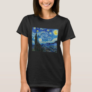 スターリーナイトビンセントゴッホファインアート絵画ズ Tシャツ