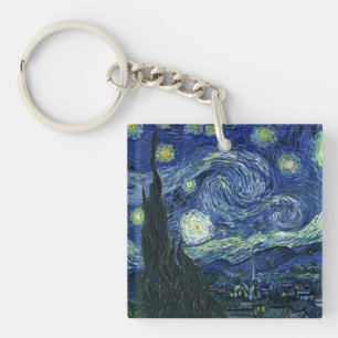 スターリーナイトビンセントゴッホヴィンテージズ絵画アート キーホルダー