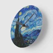 スターリーナイトビンセントヴァンゴッホ ラウンド壁時計 (傾斜)