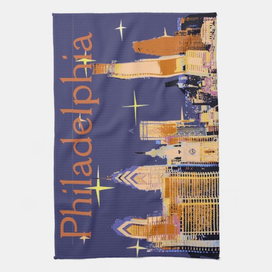 スターリーナイトフィラデルフィア キッチンタオル (縦)