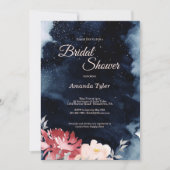 スターリーナイトフローラブライダルシャワー招待 招待状 (正面)