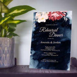 スターリーナイトフローラリハーサルディナー招待状 招待状