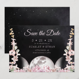 スターリーナイトブラック&ピンクトリプルムーンハンドスティング セーブザデート