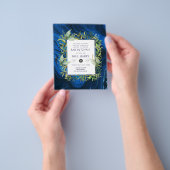 スターリーナイトブルーバーバルミツワー招待状 チラシ (手)