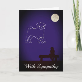 スターリーナイトペットパグドッグ悔やみや弔慰 カード