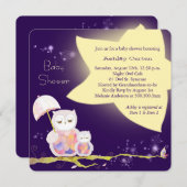 スターリーナイトママ&ベビーフールベビーシャワー 招待状 (正面/裏面)