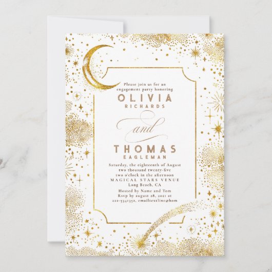 スターリーナイトムーンミスティック婚約パーティ 招待状 (正面)