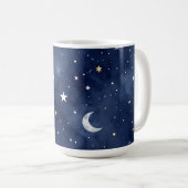 スターリーナイトムーン星座パターン コーヒーマグカップ (正面右)