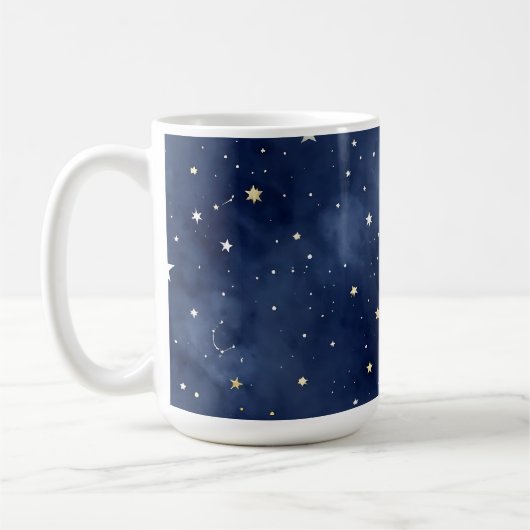 スターリーナイトムーン星座パターン コーヒーマグカップ (左)