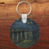 スターリーナイトローヌ越え、油絵ファンゴッホ キーホルダー (正面)