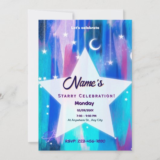 スターリーナイト射撃、 発砲スター 招待状 (正面)