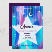 スターリーナイト射撃、 発砲スター 招待状 (正面/裏面)