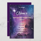 スターリーナイト射撃、 発砲スター 招待状 (正面/裏面)