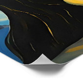 スターリーナイト小妖精や小人スフィンクス猫ヴァンゴッホアート絵画ズ ポスター (角)