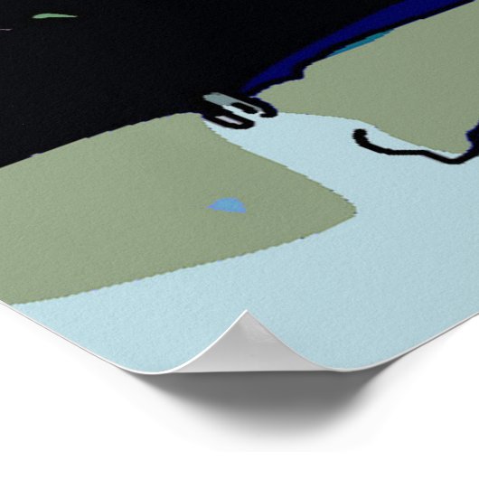 スターリーナイト抽象芸術ニューオーリンズ ポスター (角)