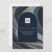 スターリーナイト海軍金ゴールド結婚アゲート救ズDATE 招待状 (裏面)