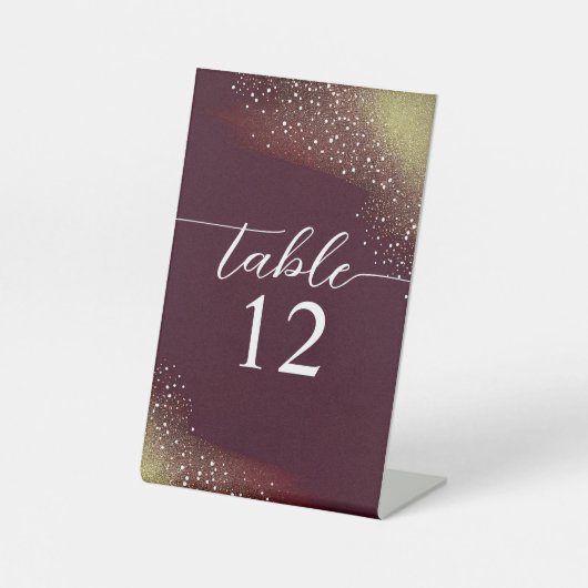 スターリーナイト深いクリムゾン結婚のテーブル番号 台座サイン (正面)