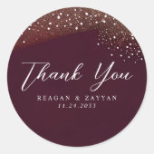 スターリーナイト深いクリムゾン結婚ズサンキュー ラウンドシール (正面)