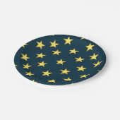 スターリーナイト紙&パーティープレートオンダークブルー ペーパープレート (アングル)