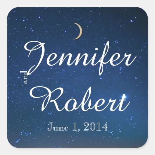 スターリーナイト結婚ズ封筒用シール スクエアシール (正面)
