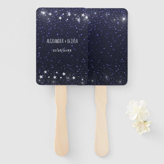 スターリーナイト結婚式の引き出物ハンドファン ハンドファン (正面&裏面)