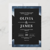スターリーナイト結婚式招待状エレガントナイトスカイ 招待状 (正面)