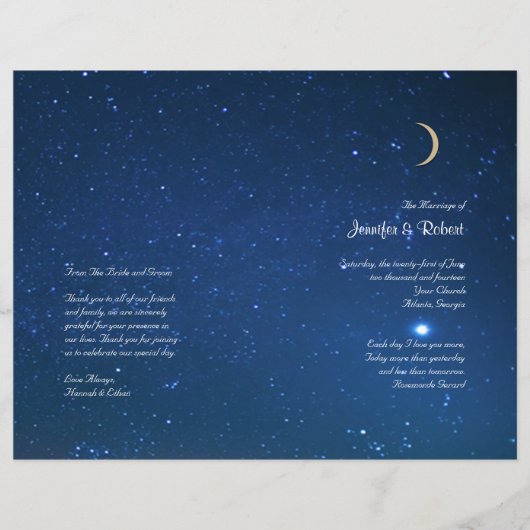 スターリーナイト結婚式 プログラム (正面)