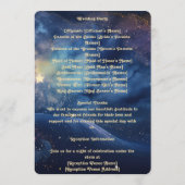 スターリーナイト結婚式 プログラム (裏面)