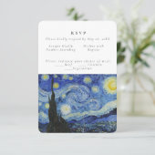 スターリーナイト絵画オールドの結婚式の出欠 招待状 (スタンド正面)