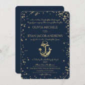 スターリーナイト航海のいかりビーチ結婚式 招待状 (正面/裏面)