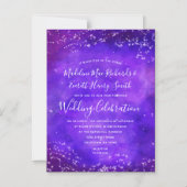 スターリーナイト銀河系磁気結婚式招待状 マグネット招待状 (正面)