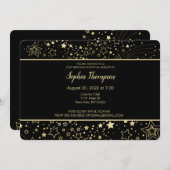 スターリーナイト21歳の誕生日パーティの招待状 招待状 (正面/裏面)