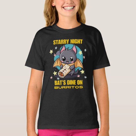 スターリーナイト、こうもりのバーリトでの食事 Tシャツ (正面)