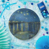 スターリーナイト・オーバー・ザ・リバー・ローネ(ヴァン・ゴッホ) ペーパープレート (パーティー)