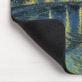 スターリーナイト・オーバー・ザ・リバー・ローネ(ヴァン・ゴッホ) マウスパッド (コーナー)