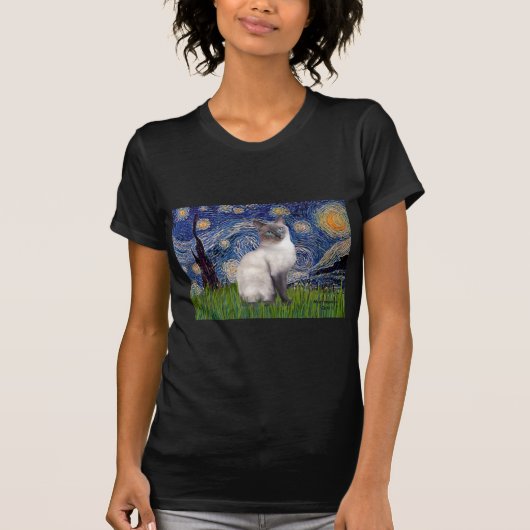 スターリーナイト シャム猫24 (ブルーポイント) Tシャツ (正面)