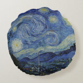 スターリーナイト&ファンゴッホ/有名なヴィンテージアート ラウンドクッション (裏面)