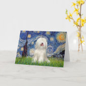 スターリーナイト-ホワイトチベットテリア カード (黄色い花)