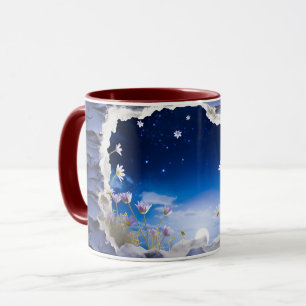 スターリーナイト&ムーンセラミックコーヒーマグ☕ マグカップ