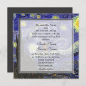 スターリーナイト、有名な素晴らしアート結婚式招待状。 招待状 (正面/裏面)