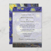 スターリーナイト、有名な素晴らしアート結婚式招待状。 招待状 (正面/裏面)