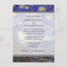 スターリーナイト、有名な素晴らしアート結婚式招待状。 招待状