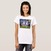 スターリーナイト - 2匹のウィペット Tシャツ (正面フル)