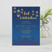 スターリーナイト・ Eid Mubarak パーティー招待状 招待状 (スタンド正面)