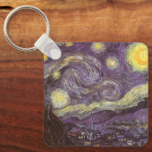 スターリーナイトbyビンセント・ヴァンゴッホヴィンテージファインアート キーホルダー (正面)