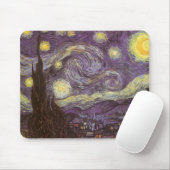スターリーナイトbyビンセント・ヴァンゴッホヴィンテージファインアート マウスパッド (マウス)