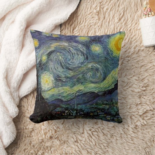 スターリーナイトby vanゴッホ枕 クッション (ブランケット)
