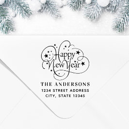 スターリーハッピーニューイヤーファミリーネーム差出人住所 セルフインキングスタンプ